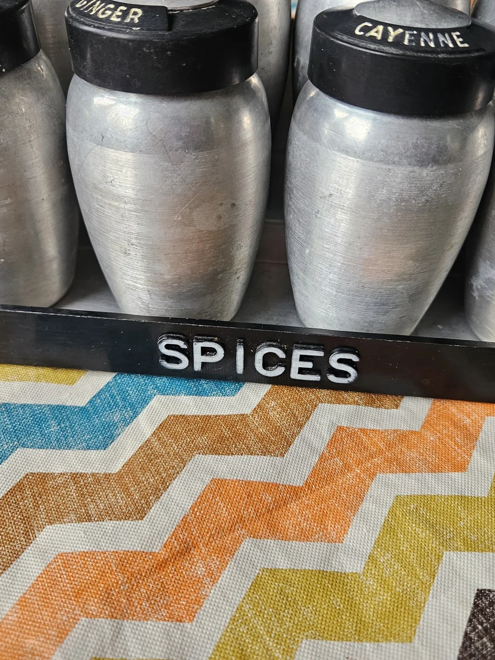 Vintage 1950s Kromex Spice Rack Set